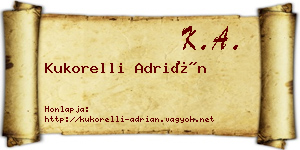 Kukorelli Adrián névjegykártya