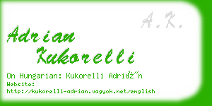 adrian kukorelli business card